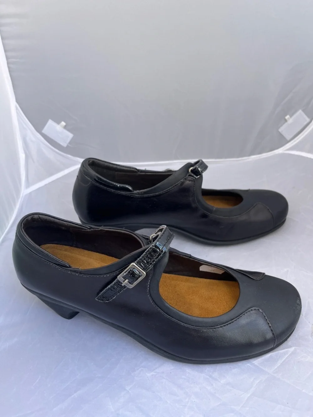 Naot Dashing Leather Mary Jane Low Heel with Buckle Strap - Size 8-8.5 / 39
